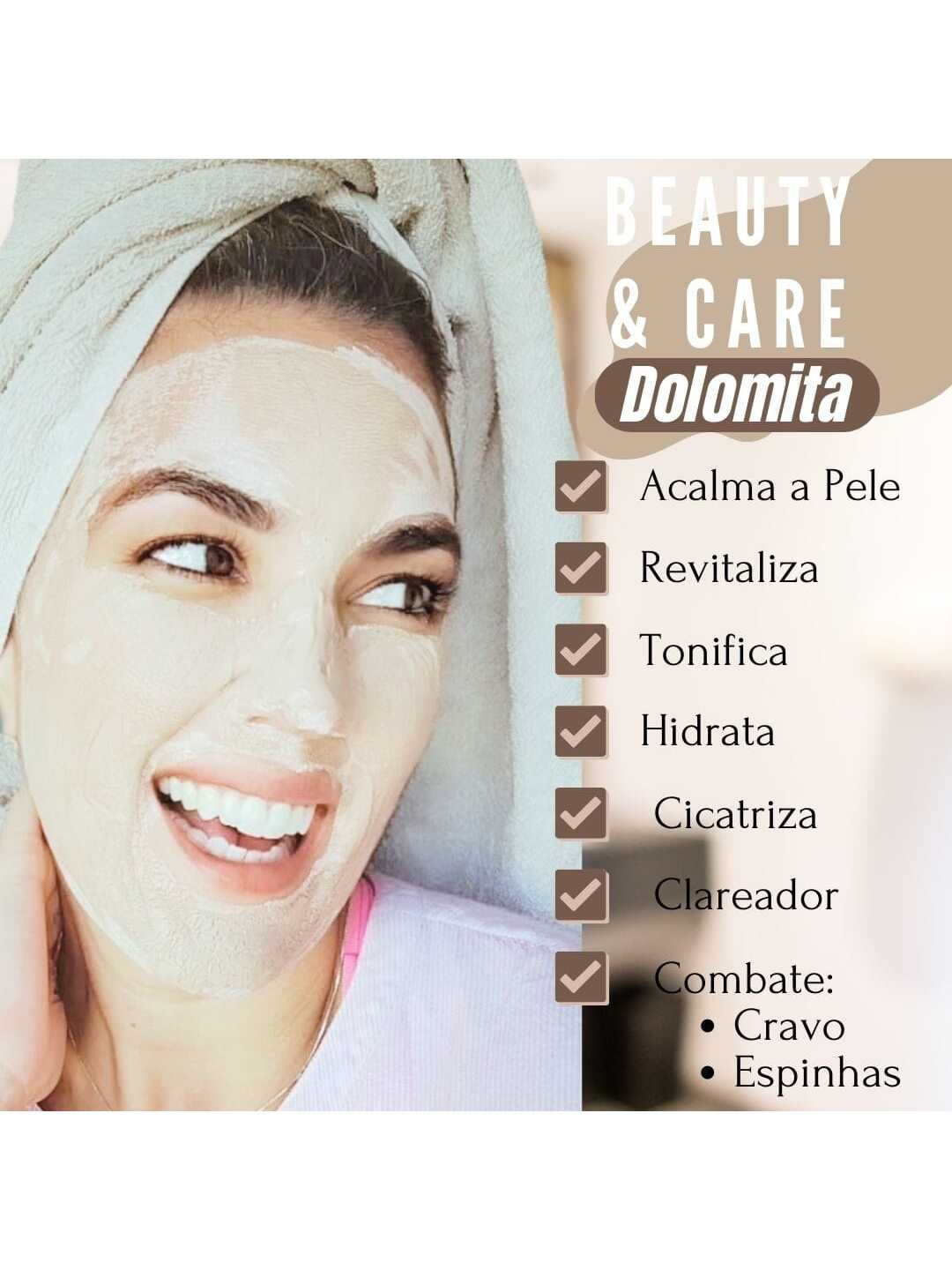 Skin Care Dolomita + Argila 100% Pura Natural