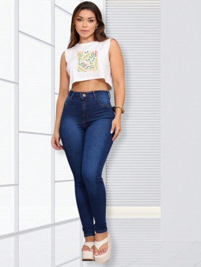 Calça Preta Jeans Feminina Levanta Bumbum Premium