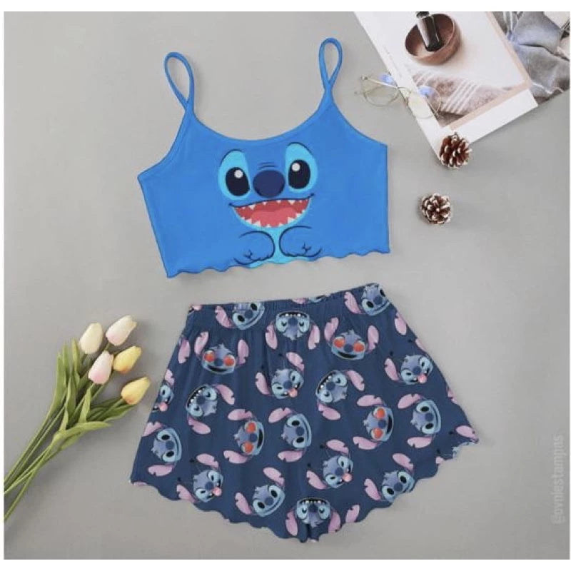 Pijama ondinha stitch - Baby doll dormir conjunto hot sale