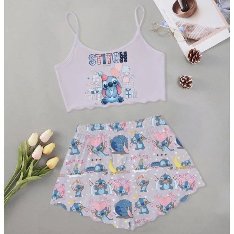 Pijama ondinha stitch - Baby doll dormir conjunto hot sale
